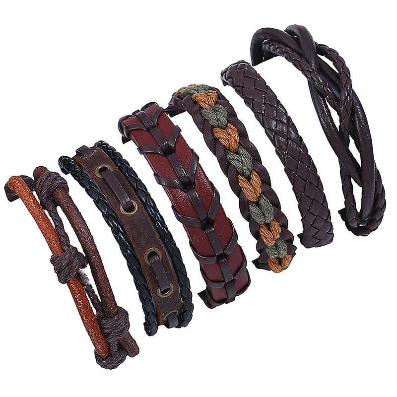 Armband i vintagevävt nötkreatur för män