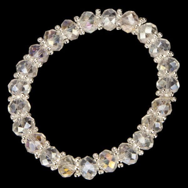 Pärlarmband / Armband med Glaspärlor / Glas Pärlor - Vit