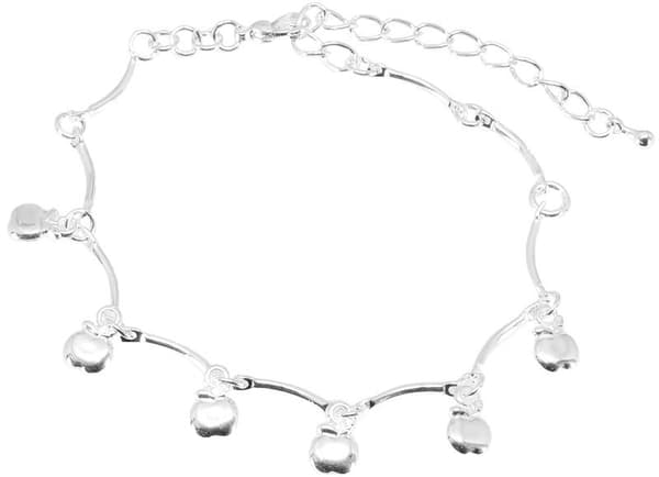 Sött Silver Armband - Kedja Dekorerad med Fina Äpplen
