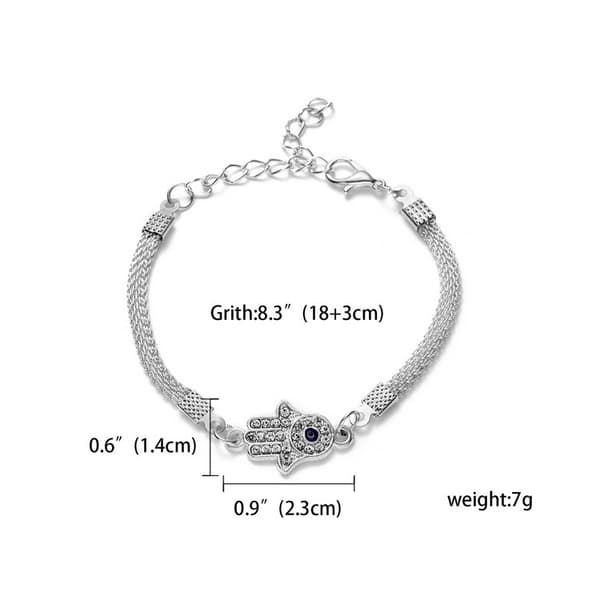 INF Onda ögat armband Silver