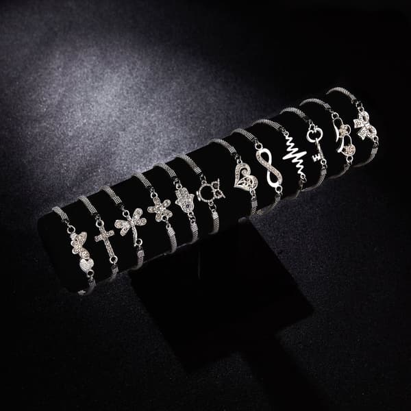 INF Onda ögat armband Silver