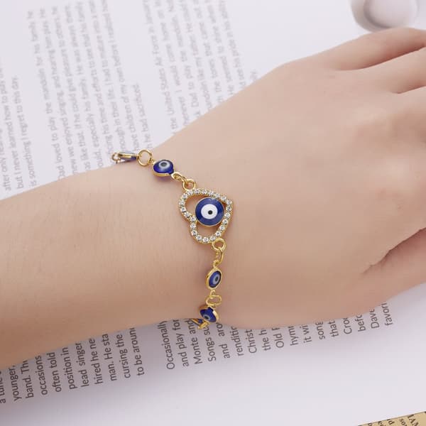 INF Onde øye armbånd Gull