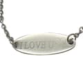 Miniatyrbilde 2 av 2: Bracelet in silver with the text "I love you" Valentine's Day gift