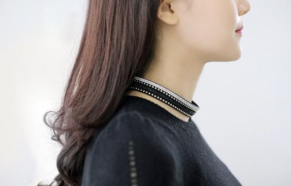 Wrap Läderarmband/Läder Armband med Strass / Rhinestones - Grå