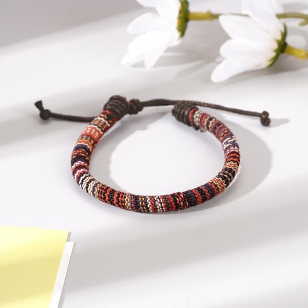 INF Flettet armbånd i Bohemia Style MultiColor