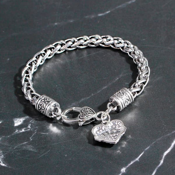 Hjerte Punk armbånd Sølv