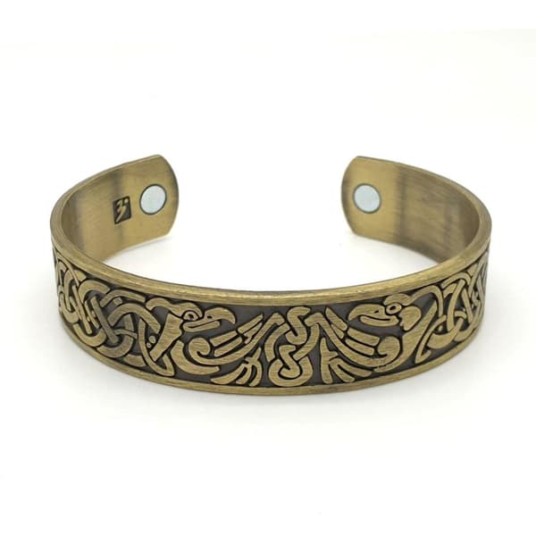 Phoenix Totem viking öppet justerbart armband Guld One-size