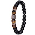 Miniatyrbild 2 av 6: Stilrent Kularmband (Tiger Eye) Natursten