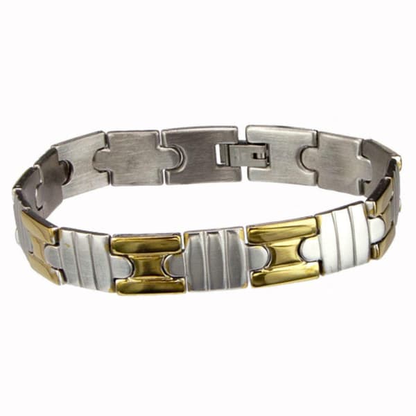 Silver & Guld Armband i Rostfritt Stål -Fin Design på Länk/Kedja