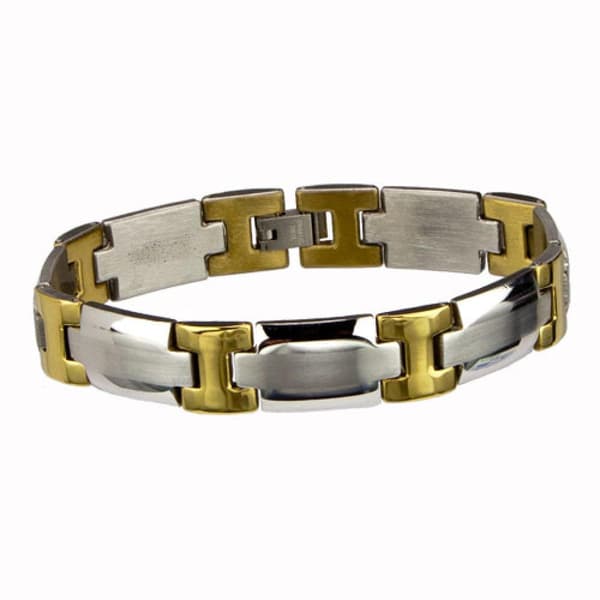 Silver & Guld Armband i Rostfritt Stål -Fin Design på Länk/Kedja