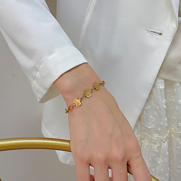 Titanium stål armbånd for kvinner Gull