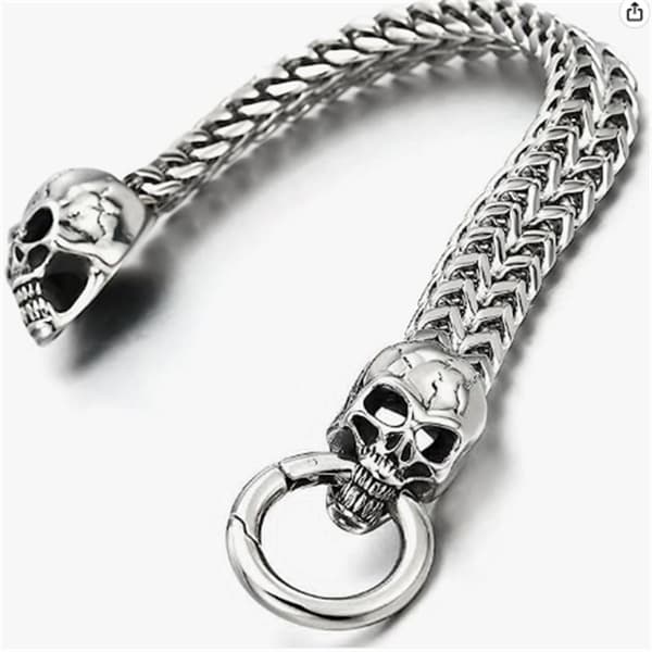 Vintage punk armbånd i rustfritt stål