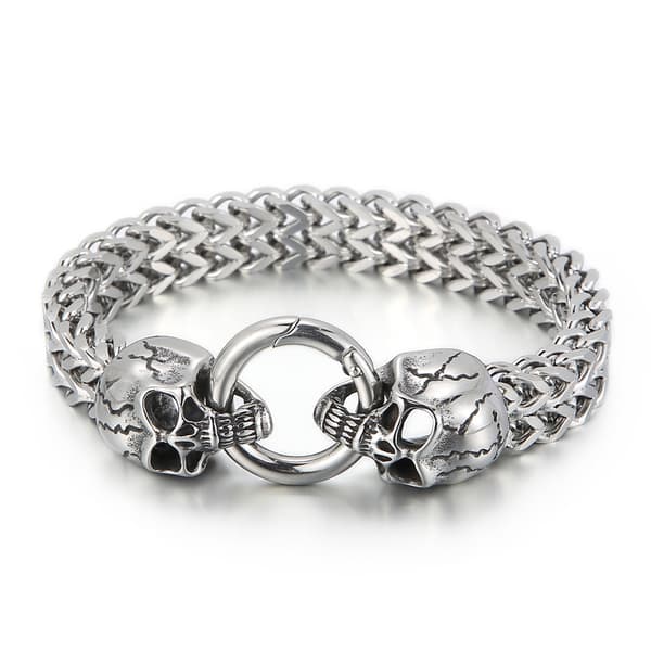 Vintage punk armbånd i rustfritt stål