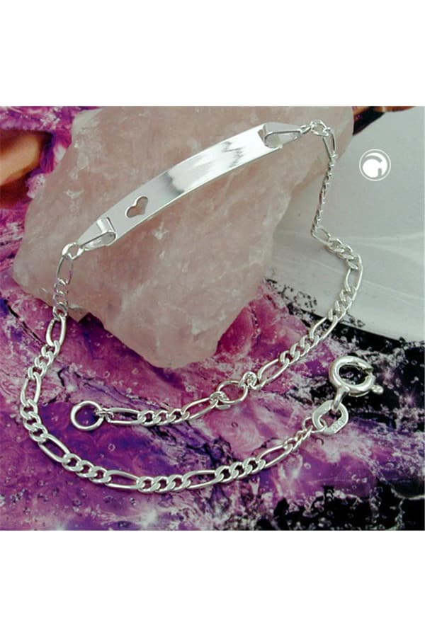 Id Bracelet With Heart Silver 925 19cm - GL133631-19