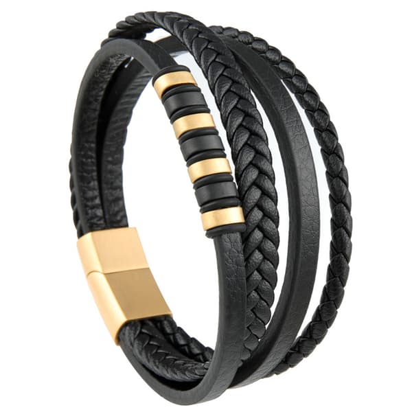 Stilsäkert och Slittåligt Flätat Läder (Armband)