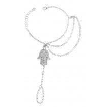 2i1 Silver Handsmycke - Armband & Ring - Fatimas Hand/Hamsa