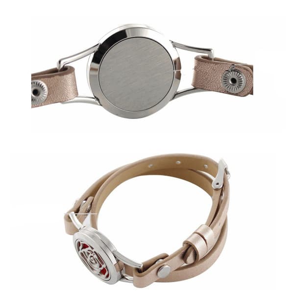 INF Aromaterapi medaljon Pentagram Life Tree Mønster Myggeafvisende armbånd Guld