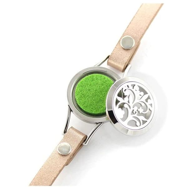 INF Aromaterapi medaljon Pentagram Life Tree Mønster Myggeafvisende armbånd Guld