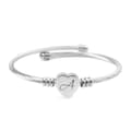 Miniatyrbild 1 av 4: INF Rostfritt ståltråd Flätat hjärtformat armband Silver