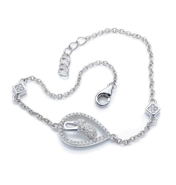 Armband - Orphelia - 18 cm - Silver - Zirkoniumoxid - Kvinna