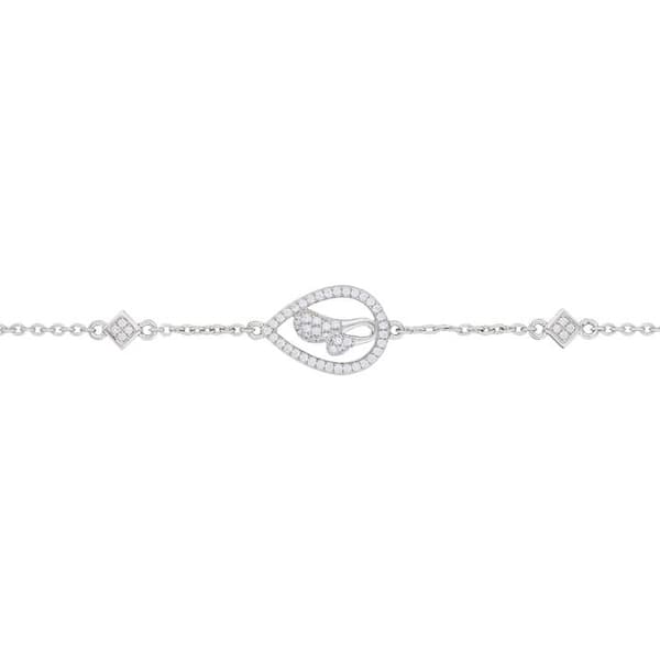 Armband - Orphelia - 18 cm - Silver - Zirkoniumoxid - Kvinna