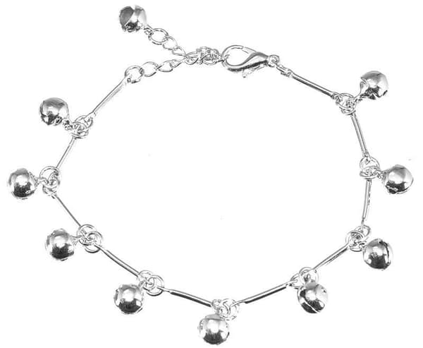 Sött Silver Armband - Kedja Dekorerad med Klockor / Bells