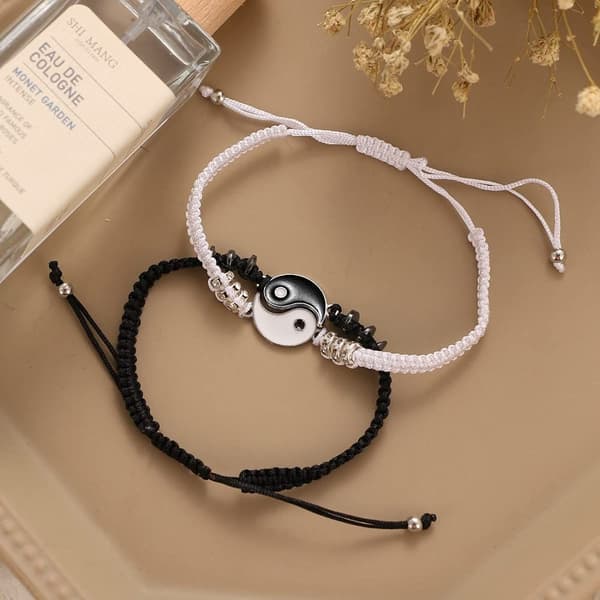 Matchende knopper armbånd - yin og yang