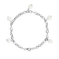 Miniatyrbild 1 av 4: Armband - PERLINEA - CHARM'S - 5 sötvattensodlade pärlor 7-8 mm - 925 Silver - Anpassningsbar storlek