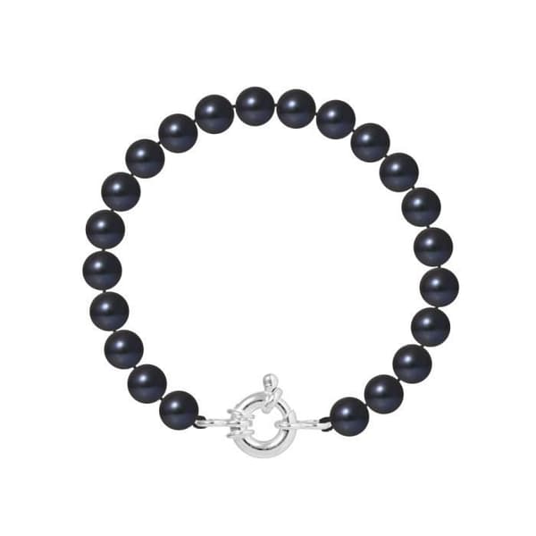 Armband - PERLINEA - Äkta sötvattensodlade pärlor 7-8 mm - 925 Silver - Dam - Längd 18 cm