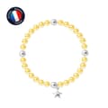 Miniatyrbild 1 av 4: PERLINEA - My Star Armband - Äkta rund sötvattenskulturpärla 5-6 mm guld - Elastisk kabel - Damsmycken