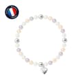 Miniatyrbild 1 av 4: Armband - PERLINEA - My Heart - Sötvattensodlade pärlor 5-6 mm - 925 Silver - Elastisk