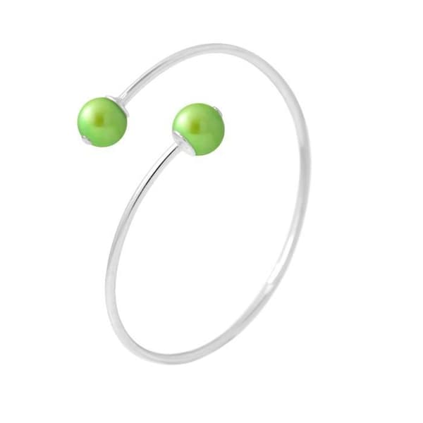 Armband - PERLINEA - Tonic Green - 925 Silver - Odlade pärlor 9-10 mm - Dam