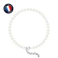 Miniatyrbild 1 av 4: Armband - PERLINEA - Äkta sötvattensodlad pärla 5-6 mm - 925 Silver - Längd 18 cm
