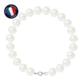 Miniatyrbild 1 av 4: Armband - PERLINEA - Äkta odlad pärla 9-10 mm - 925 Silver - Karbinhake - Längd 18 cm