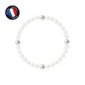 Miniatyrbild 1 av 4: Armband - PERLINEA - Äkta odlad pärla 5-6 mm - 925 Silver - Resår - Längd 18 cm