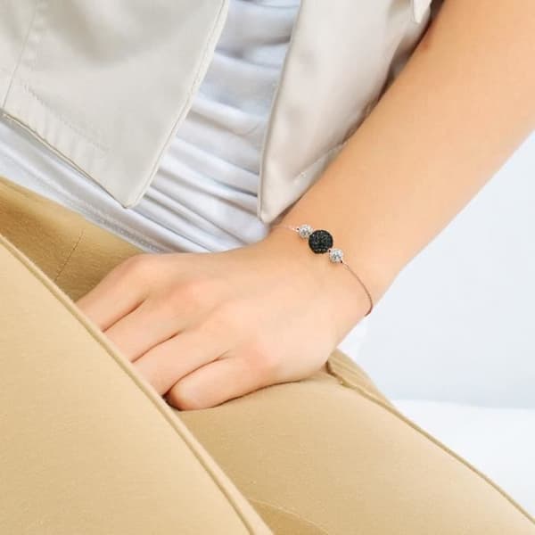 Armband - LOVA LOLA VAN DER KEEN - 3 bollar - 925 Sterling Silver - Äkta Kristall - Roséguld