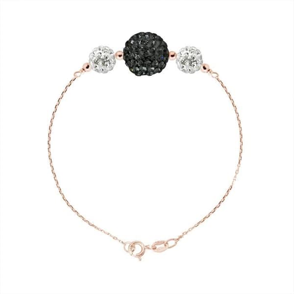 Armband - LOVA LOLA VAN DER KEEN - 3 bollar - 925 Sterling Silver - Äkta Kristall - Roséguld