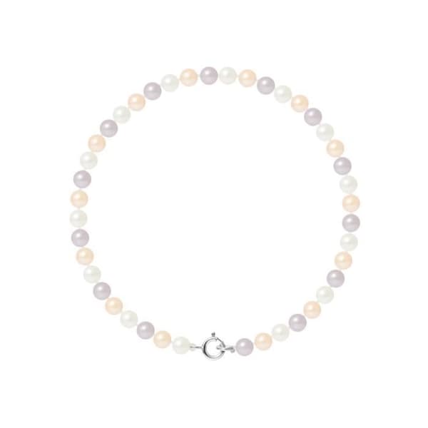 Armband - PERLINEA - Äkta odlade pärlor 4-5 mm - 925 Silver - Flerfärgad - Dam