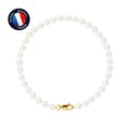 Miniatyrbild 1 av 4: Armband - PERLINEA - Sötvattensodlade pärlor 5-6 mm - 9 Cts Gult Guld - AAA+ Kvalitet - Dam
