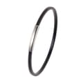 Miniatyrbild 1 av 3: Armband - Roxana - Rhodiumpläterad 925 Sterling Silver - Stel armring - Svart keramik - 6,20 cm