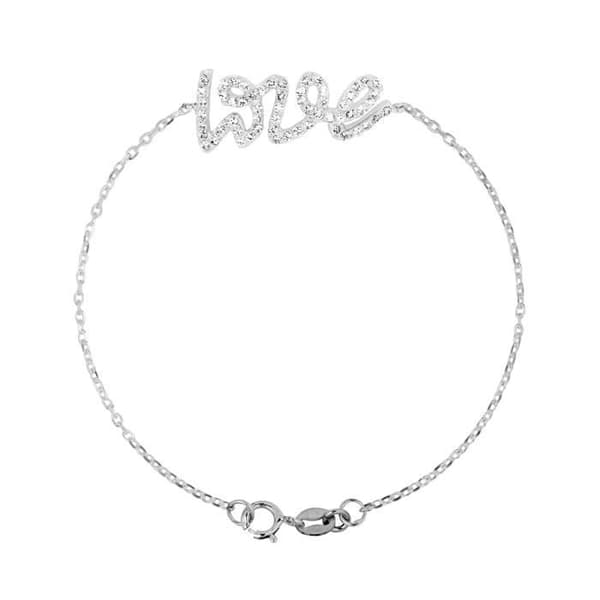 Armband - LOVA LOLA VAN DER KEEN - Kärlek - 925 Sterling Silver - Cubic Zirconia - 17,5 cm