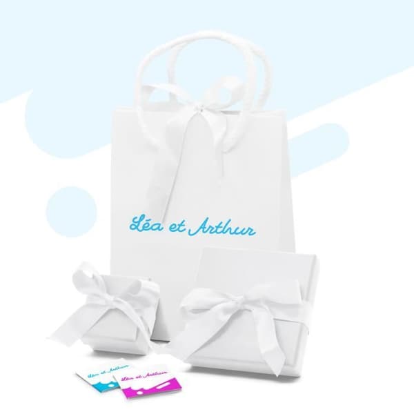 Barnarmband - LÉA &amp; ARTHUR - UNICORN Motiv - 375 Guld Guld - Spring Ring - 12 till 14 cm