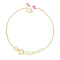 Miniatyrbild 1 av 2: Barnarmband - LÉA &amp; ARTHUR - UNICORN Motiv - 375 Guld Guld - Spring Ring - 12 till 14 cm