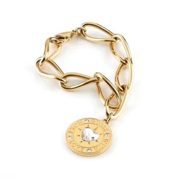 Armband - Gissa - UBB70004-S - Stål - Guldpläterad - Swarovski-kristaller