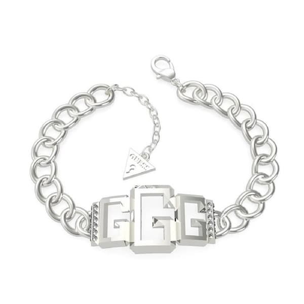 Armband - Gissa - UBB70022-S - Rostfritt stål - 14 cm - Silverfärgade karbinhakar