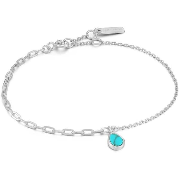 Ania Haie Damarmband Turning Tides B027-02H - Silver - 925 Silver Rhodium Pläterad - Turkos 4,5 x 5,5 mm