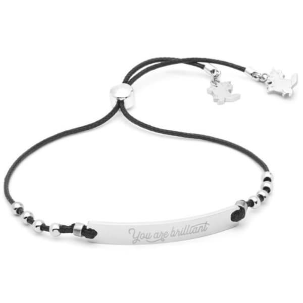Damarmband MR WONDERFUL JOYAS WONDERFUL WORDS WJ30003. Svart. Pengar. Rostfritt stål.