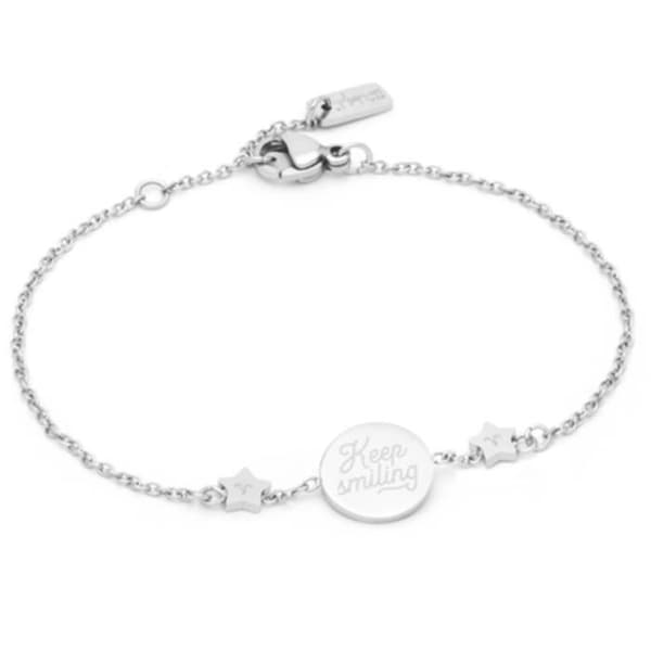 Armband - MR WONDERFUL - WJ30007 - Silver - Rostfritt stål - Karbinhake