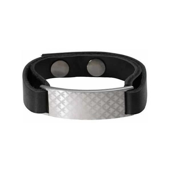 Armband - Emporio Armani - EG2601 - Metall - Läder - Svart