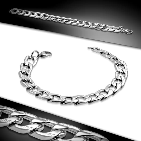 Armband Pansarlänk Rostfritt stål 316L 21 cm/11,5 mm
